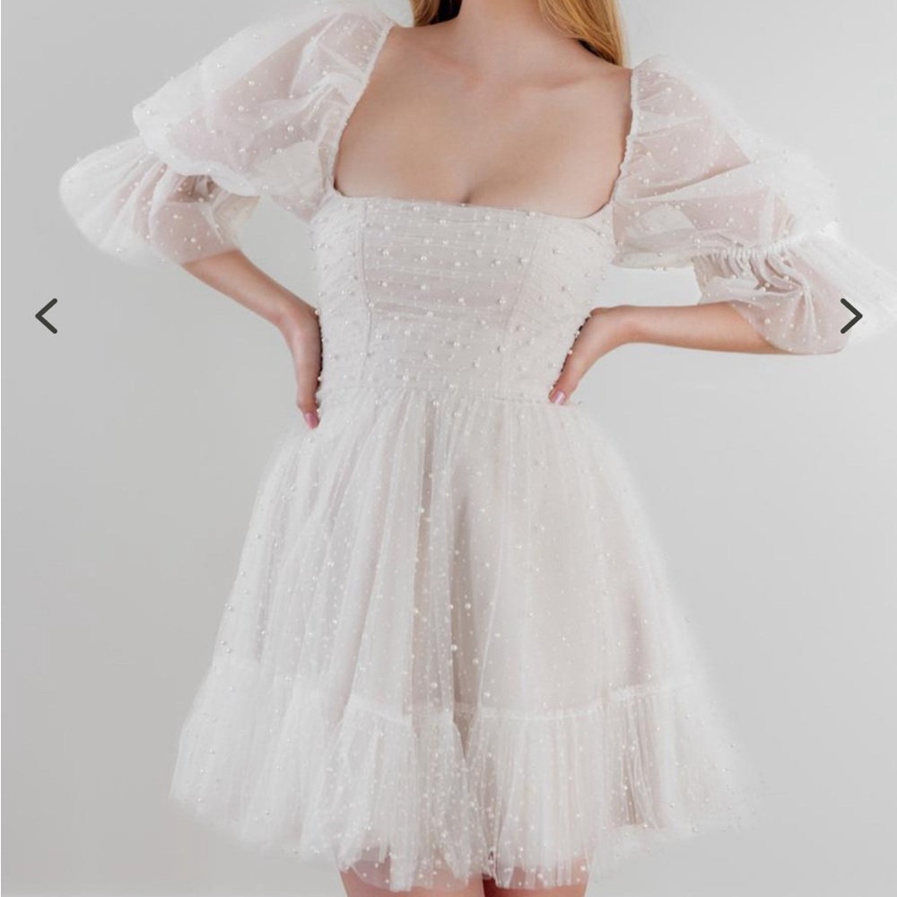 By Watters - Macaron Pearl Tulle Dress - Wedding
